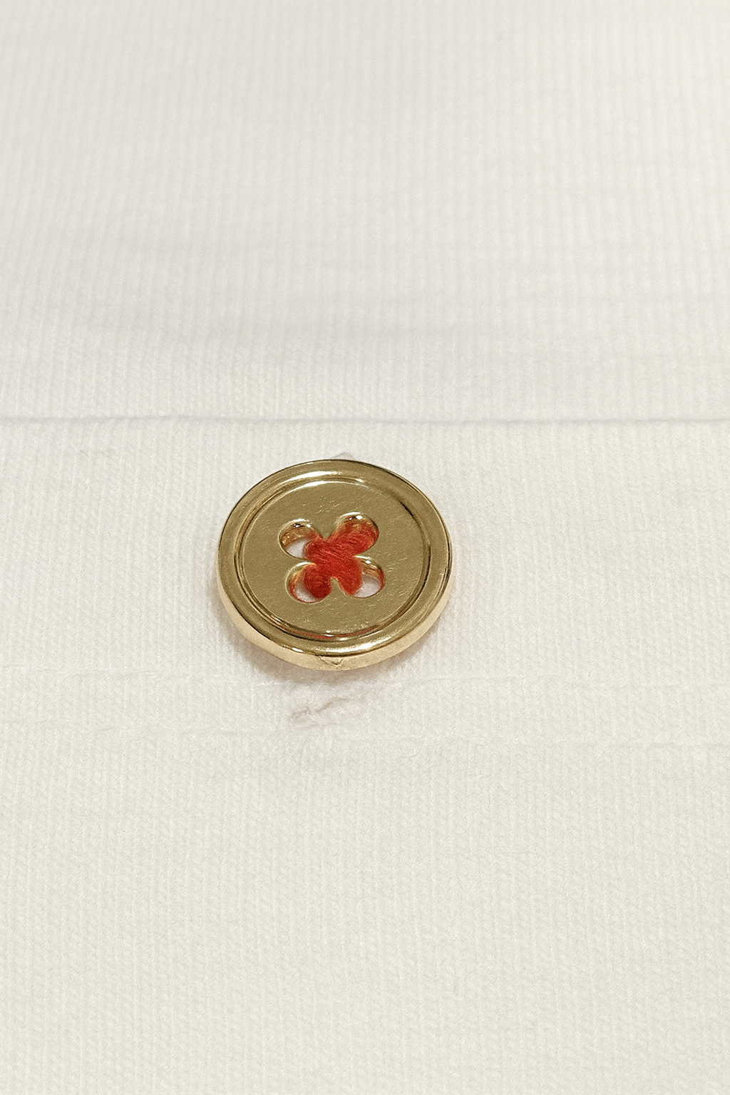 "14K Forever Button" Mens White Shirt