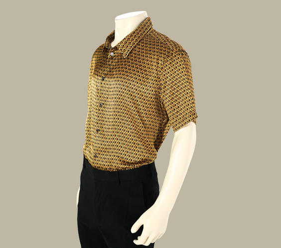 The Horizon Gold Silk Shirt