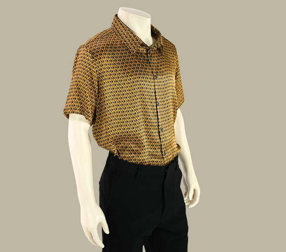 The Horizon Gold Silk Shirt