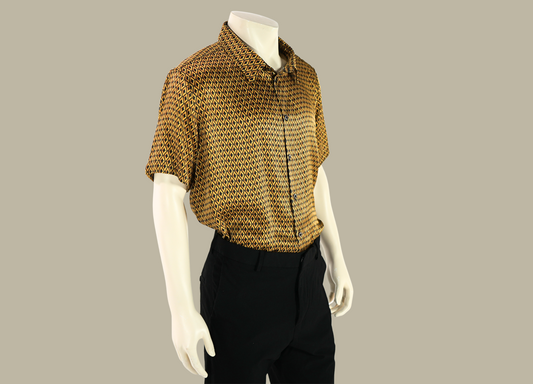 The Horizon Gold Silk Shirt