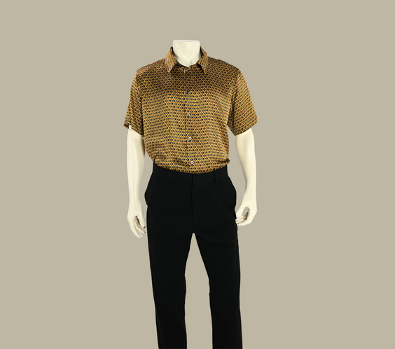 The Horizon Gold Silk Shirt