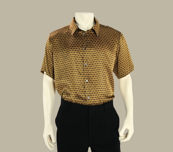 The Horizon Gold Silk Shirt