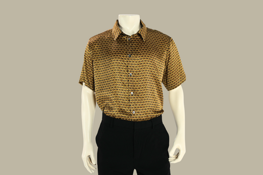 The Horizon Gold Silk Shirt