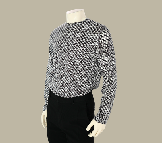 Long Sleeve Black Retro