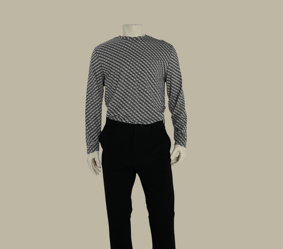 Long Sleeve Black Retro