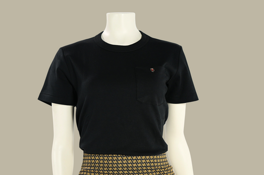 "14K Forever Button" Women's Black Shirt