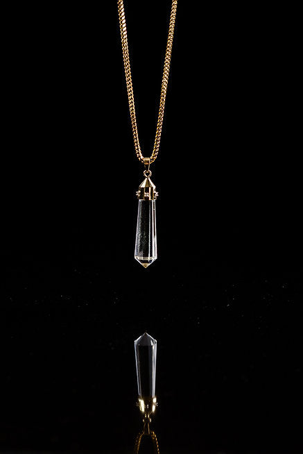 Large 14K Gold Krýstallos Pendant