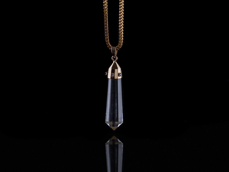 Large 14K Gold Krýstallos Pendant