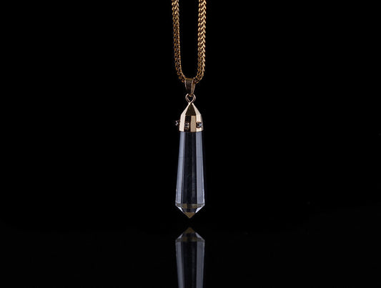 Large 14K Gold Krýstallos Pendant
